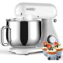 KUCCU Stand Mixer, 8.5 Qt 800W, 6-Speed All Metal Household Stand Mixer,Tilt-Head Food Dough Mixer,Dough Hook,Whisk, Beater, Egg white separator (White)