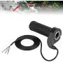 Qiilu Universal Twist Throttle Handle Grip Motorcycle Accelerator Electric Scooter Twist Speed Throttle Grip with 3 Cables for Replacement