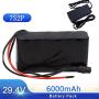 Wnicek 24V Lithium Battery Pack 6Ah 7S 2P Waterproof Lithium Battery Fit for Power Tools Electric Wheelchair Electric Toys 350W Motor with BMS + Charger