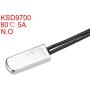 uxcell KSD9700 Thermostat, 80℃ Normally Open Temperature Switch Thermal Switch, N.O 5A Metal Temperature Controller 2pcs