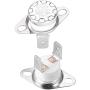 uxcell KSD301 Thermostat 135°C/275°F 10A Normally Closed N.C Adjust Snap Disc Temperature Switch for Microwave,Oven,Coffee Maker 2pcs
