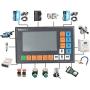 4 Axis 500KHz Linkage Offline Motion Controller System PLC Control G code+100 Pulse Handwheel MPG with Emergency Stop for CNC Router Engraving Milling Lathe Machine RMHV3.1