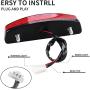 LED Rear Tail Brake Light With Nuts Washers Compatible with 50cc 70CC 90cc 110cc 125cc Taotao SunL JCL Coolster Roketa Kazuma Chinese ATVs Moped Quad 4 Wheeler Parts By OTOHANS AUTOMOTIVE