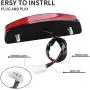 LED Rear Tail Brake Light With Nuts Washers Compatible with 50cc 70CC 90cc 110cc 125cc Taotao SunL JCL Coolster Roketa Kazuma Chinese ATVs Moped Quad 4 Wheeler Parts By OTOHANS AUTOMOTIVE