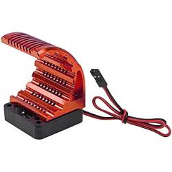 Vgoohobby Universal 42mm Aluminum Heat Sink Heatsink with 5V Cooling Fan for 1/8 RC Car 4068 4076 4274 7282 1515 Brushless Engine Motor (Red)