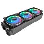 Thermaltake Riing Duo 140mm 16.8 Million RGB Color (Alexa, Razer Chroma) Software Enabled 2 Light Rings 18 Addressable LED 9 Blades Hydraulic Bearing Case/Radiator Fan, 3 Pack, CL-F078-PL14SW-A