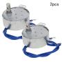 Fielect 2Pcs Synchronous Motor AC 110V Turntable Motor CW/CCW Direction 4W 10-12RPM TYC-50 Horizontal Hole Shaft