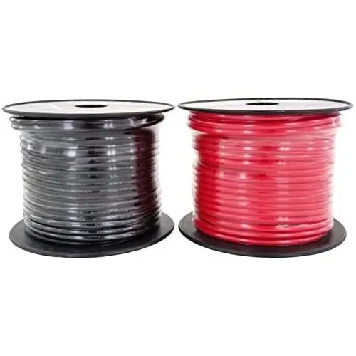 GS Power 10 Gauge Stranded Flexible Copper Clad Aluminum CCA Primary Automotive Wire for Car Audio Video Amplifier 12 Volt Trailer Harness Hookup Drone Model Train Wiring. 100ft Red & 100 ft Black