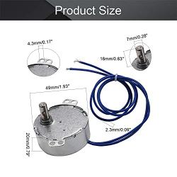 Fielect Synchronous Motor AC 110V 30-36RPM Turntable Motor CW/CCW Direction 4W TYC-50 Horizontal Hole Shaft