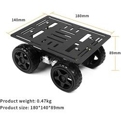 LewanSoul 4WD Robot Kit with Aluminum Alloy Frame, TT Motor and 60mm Mecanum Wheels, Smart Robot Car,DIY Kit (Unassembled)
