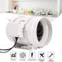 Hon&Guan 8 Inch Inline Duct Fan 735CFM with Variable Speed Controller, Low Noise Ventilation Exhaust Fan for Heating Cooling Booster, Grow Tents, Hydroponics