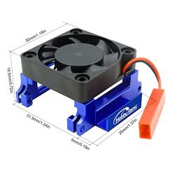 Hobby Fans Aluminum ESC Cooling Fan High Velocity Fan Heatsink for 1/10 traxxas Slash 4x4 Stampede 4x4 VXL Rustler VXL Replace #3340 Velineon VXL-3s ESC Cooling Fan