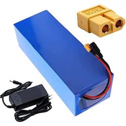 Wnicek 48V 15Ah E-Bike Lithium Battery Pack 15000mAh Lithium-ion Battery for 200W 250W 350W 500W 750W 800W 1000W Motor with Charger Fit for Electric Tricycle Golf Cart Mopeds