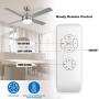 warmiplanet Ceiling Fan with Lights Remote Control, 52-Inch, Brushed Nickel Motor (4-Blades)