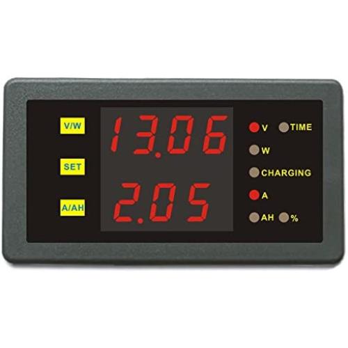 Solar Wind Battery Monitor DC 120V 30A Dual Voltmeter Ammeter Panel Meter Auto Car RV Motor Boat Ampere Voltage Current Tester