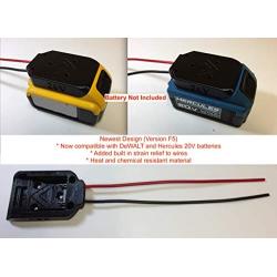 Terrafirma Technology 10AWG Battery Adapter for DeWALT or Hercules 20V Max 18v Dock Power Connector Robotics black