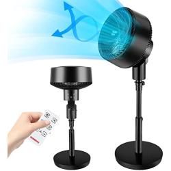 Air Circulator Fan Super Quiet with DC Motor Whole Room Oscillating Standing Floor Fan with Remote, 6 Adjustable Height, 3 Winds Mode, 12 Speeds & 90 Degree Pivoting Head For Bedroom Office Home