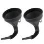 Multi-fFunctional Plastic Oil Funnel with Flexible Extension Nozzle for Cars and Motorcycles, Engine Oil, Liquid, Diesel, Kerosene,Gasoline (2pc Black x Diameter 13cm)