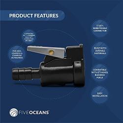 Five Oceans FO2885 5/16 inches Barb Female Fuel Line Quick Connector, OMC/Johnson/Evinrude, Built with Durable Materials, Compatible with Ethanol Blended Fuels
