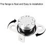 uxcell KSD301 Thermostat 130°C/266°F Normally Closed N.C Adjust Snap Disc Temperature Switch for Microwave,Oven,Coffee Maker 5pcs