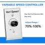 KEN BROWN 12 Inch Variable Shutter Exhaust Fan Wall Mounted With Speed Controller 1800CFM For Garages And Shops,Greenhouse,Attic Ventilation