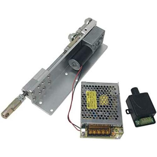BEMONOC DIY Design DC 12V Linear Actuator Reciprocating Motor Stroke 30mm Low Speed 70 RPM Adjustable+Switching Power Supply 110V-240V+PWM Speed Controller