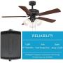 YUKIHALU Small Size Universal Ceiling Fan Remote Control kit, Speeds/Timings/Light Wireless Control