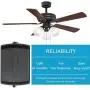 YukiHalu Ceiling Fan Remote Control Kit, Universal and Compact Size, Fan Speeds and Timings Control, Comply with UL1917