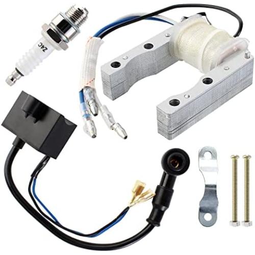 YOFMOO CDI Ignition Magneto Coil Spark Plug fits 49cc 50cc 60cc 66cc 70cc 80cc 2-stroke Engine Motorized Bicycle Bike