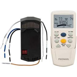 Universal Ceiling Fan Remote Control Kit with Receiver Replacement for Hampton Bay Harbor Breeze Hunter Timer LCD Display Temp 3-Speed FAN-9T L3HFAN-9T FAN-28R -Pikeman