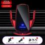 KERNKLENPP Car Wireless Charger Phone Holder,Intelligent Sensing,Fully Automatic 15w Fast Charging,Car Mount Air Vent Mount for iPhone13/ 12/11/X /8/8series,Samsung S Series/Note Series and More (RD)