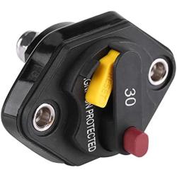 Heart Horse 30 Amp Circuit Breaker Fuse Inverter with Manual Reset Waterproof Inline Fuse Button Switch Holder for Truck RV Marine Trailer Trolling Motors Auto Boat ATV 12V-48V DC