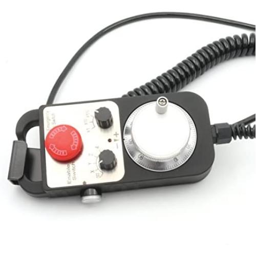 100PPR Universal 4 Axis CNC Handwheel MPG Pendant with Emergency Stop manual pulse Generator for Siemens/MITSUBISHI/CNC Router Engraving Milling Lathe Machine
