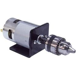 BEMONOC DC Motor 12V 5500RPM Lathe Press With Miniature Hand Drill Chuck & Bracket High Speed 775 DC Motor For DIY Assembly
