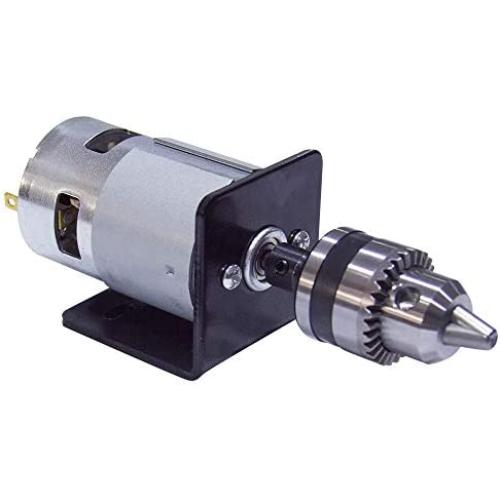 BEMONOC 775 DC Motor 12V 12000RPM Lathe Press With Miniature Hand Drill Chuck & Bracket High Speed 775 DC Motor For DIY Assembly