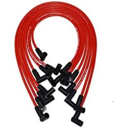 A-Team Performance - 8.0mm Red Silicone Spark Plug Wires - Compatible with Chevrolet SBC Small Block GMC Under the Exhaust Wires HEI 283 305 307 327 350 400