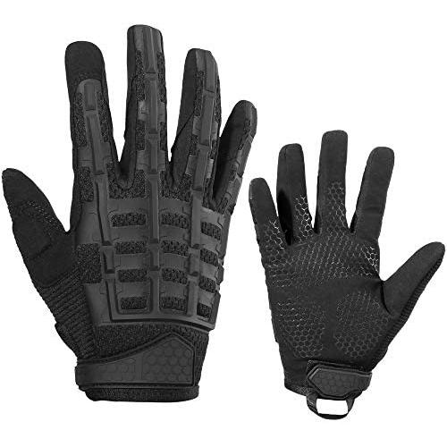 YOSUNPING Tactical Rubber Touch Screen Full Finger Gloves Protection for Airsoft Paintball Riding Motorcycle Work