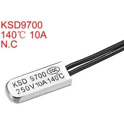 uxcell KSD9700 Thermostat, 140℃ Normally Close Temperature Switch Thermal Switch, N.C 10A Metal Temperature Controller 2pcs