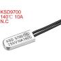 uxcell KSD9700 Thermostat, 140℃ Normally Close Temperature Switch Thermal Switch, N.C 10A Metal Temperature Controller 2pcs