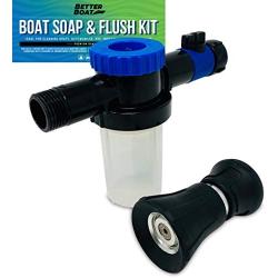 Car Wash Sprayer and Boat Engine Flush Kit | Water Hose Mixer to Get Salt Away and Off Your Boat and Flusher for Boat Motor Muffs on Outboards & Boats I/O and Soap Spray Car Cleaning Hose Adapter