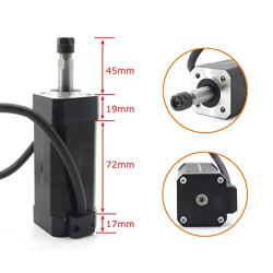 RATTMMOTOR 104W Brushless Spindle Motor Kit CNC Square Mini Brushless DC Spindle Motor 10800RPM ER8 42mm+ 24V Brushless Spindle Motor Driver 5A Spindle Motor Controller for CNC Router Milling Machine