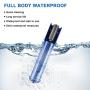 MXBAOHENG Electric Fish Scaler, Cordless Fish Scale Remover Cleaner with Brushless Motor, Waterproof Fish Scale Scraper w/Built in 2600MA Rechargeable Lithium Battery (Dark Blue)