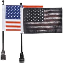 E-Most Motorcycles American Flag, US Military Army Flags Holder Brackets Flagpole Fit 1/2 Luggage Rack for Harley Davidson Goldwing Honda CB VTX CBR Yamaha