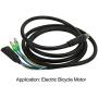 Drfeify E Bike Motor Conversion & Extension Cable 130cm 9 Pin with Waterproof Connector 100% Copper & Plastic for Electric Bike Black