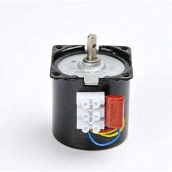 Fetcus 110VAC /25w/2.5 rpm-100rpm Low Noise Gearbox Electric Motor 50HZ 60HZ High Torque Low Speed AC synchronous motor 60KTYZ - (Speed: 110v 25w 100rpm)