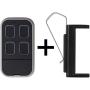 XIHADA Universal Garage Door Remote with Clip Universal Garage Door Opener Remote Universal Gate Remote Control Homelink Remote with Clip (Black with Brown )