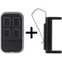 XIHADA Universal Garage Door Remote with Clip Universal Garage Door Opener Remote Universal Gate Remote Control Homelink Remote with Clip (Black with Brown )