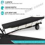 WFLNHB 600D Marine Grade Heavy Duty Trailerable Boat Cover Replacement for Jon Boat-Black