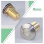 KANARY ALL Brass Air Switch Button for Sink Top Counter Top Garbage Disposal Part (Round, Brushed Nickel)