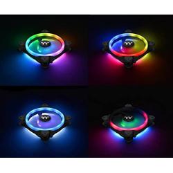 Thermaltake Riing Trio 140mm 16.8 Million RGB Color (Alexa, Razer Chroma) Software Enabled 3 Light Rings 30 Addressable LED 9 Blades Hydraulic Bearing Case/Radiator Fan, 3 Pack, CL-F077-PL14SW-A